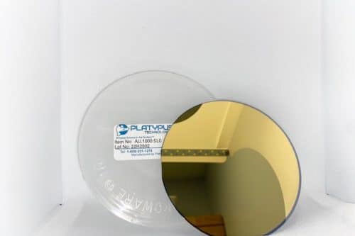 gold-coated silicon wafer