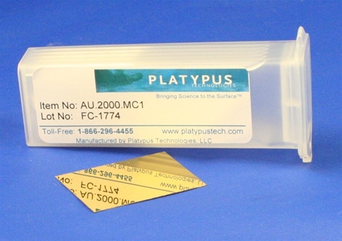 gold coated mica by Platypus Technologies