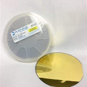 plaquette de silicium recouverte d'or