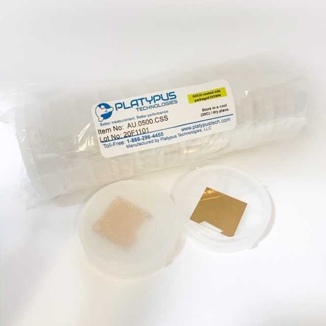Coverslips with 50 nm Gold (Square) Platypus Technologies